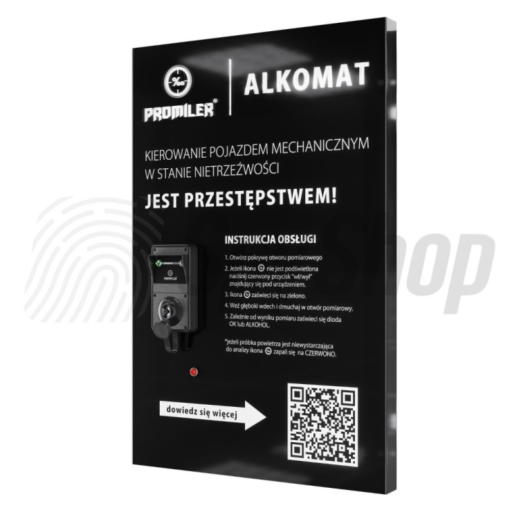 Punkt pomiarowy Promiler EBS-010 - zaawansowany alkomat do miejsc publicznych